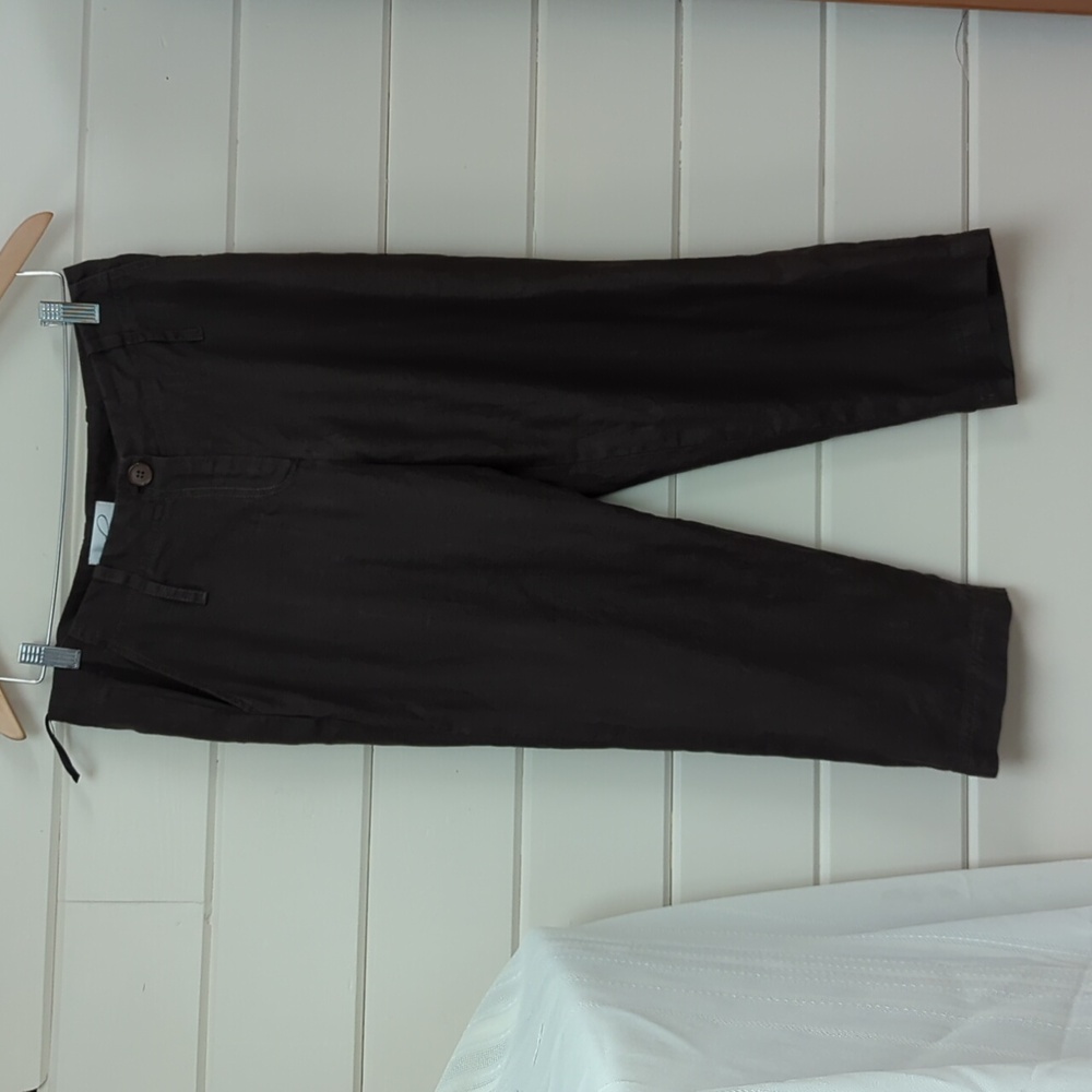 Linen cropped pants, size 8